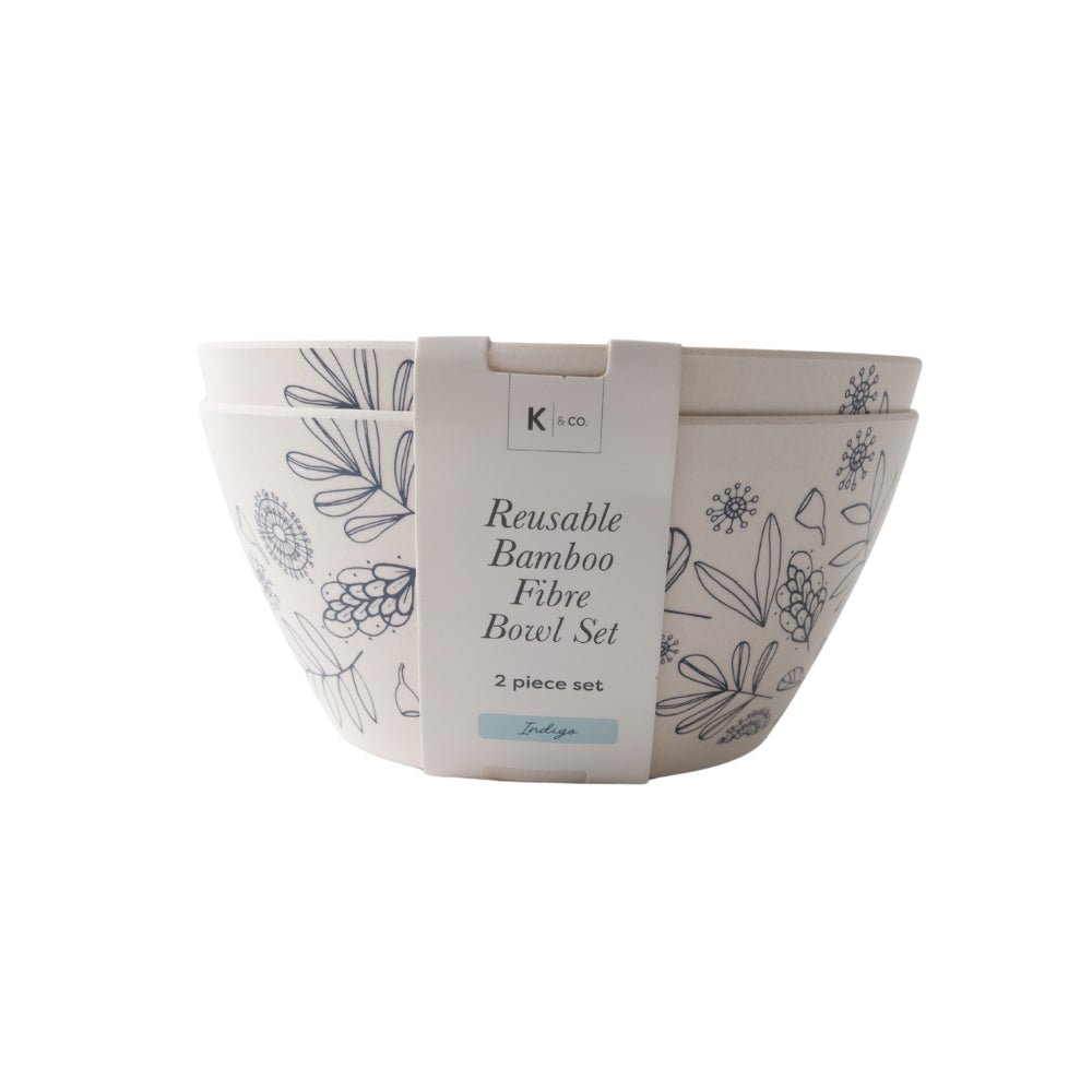 Indigo Series Bamboo Bowl 2pk - NATIVE SKETCH